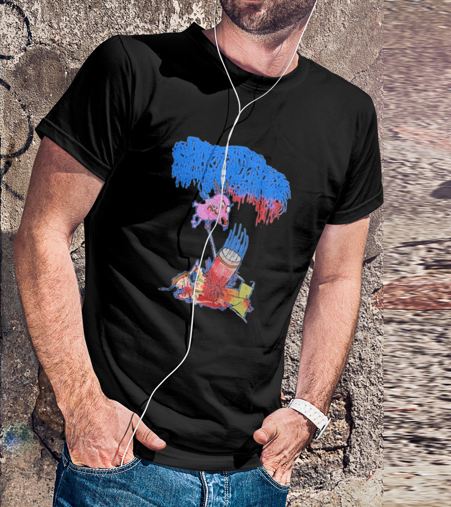 Moribund Art Sanguisugabogg Stupid Dog Psychedelic Cartoon Chaos T-Shirt