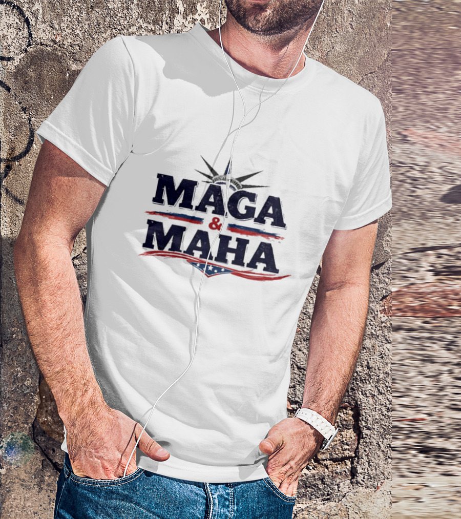 Maga And Maha America Capitol Star Stripes T-Shirt