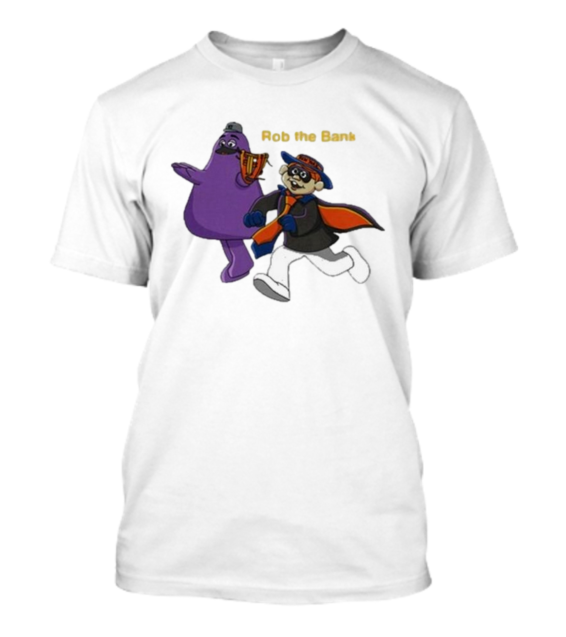 Rob The Bank New York With Masked Thief And Purple Sidekick T-Shirt