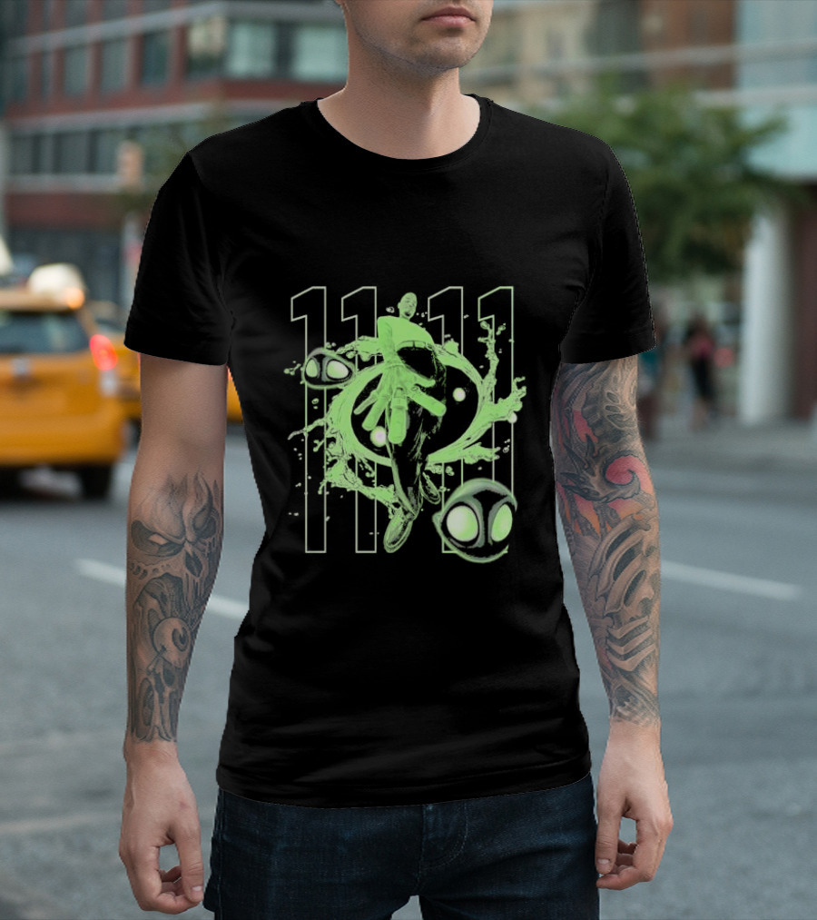 Chris Brown 11 11 Afterlife Neon Abstract Alien Elements T-Shirt
