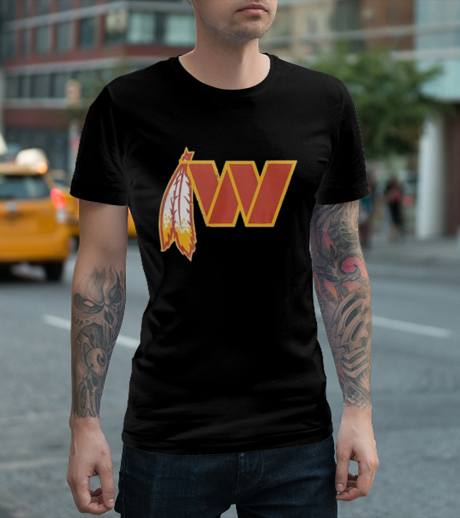 Dan W Quinn Washington Football Logo Icon W Feather T-Shirt