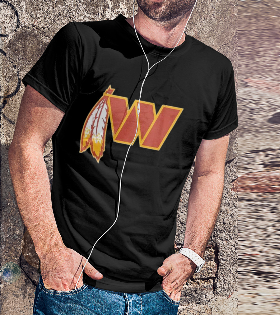 Dan W Quinn Washington Football Logo Icon W Feather T-Shirt