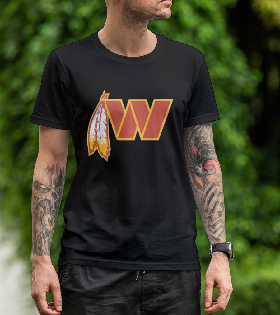 Dan W Quinn Washington Football Logo Icon W Feather T-Shirt