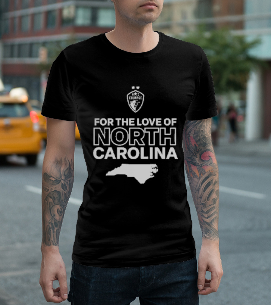 CHARLOTTE FC For The Love Of North Carolina Map T-Shirt