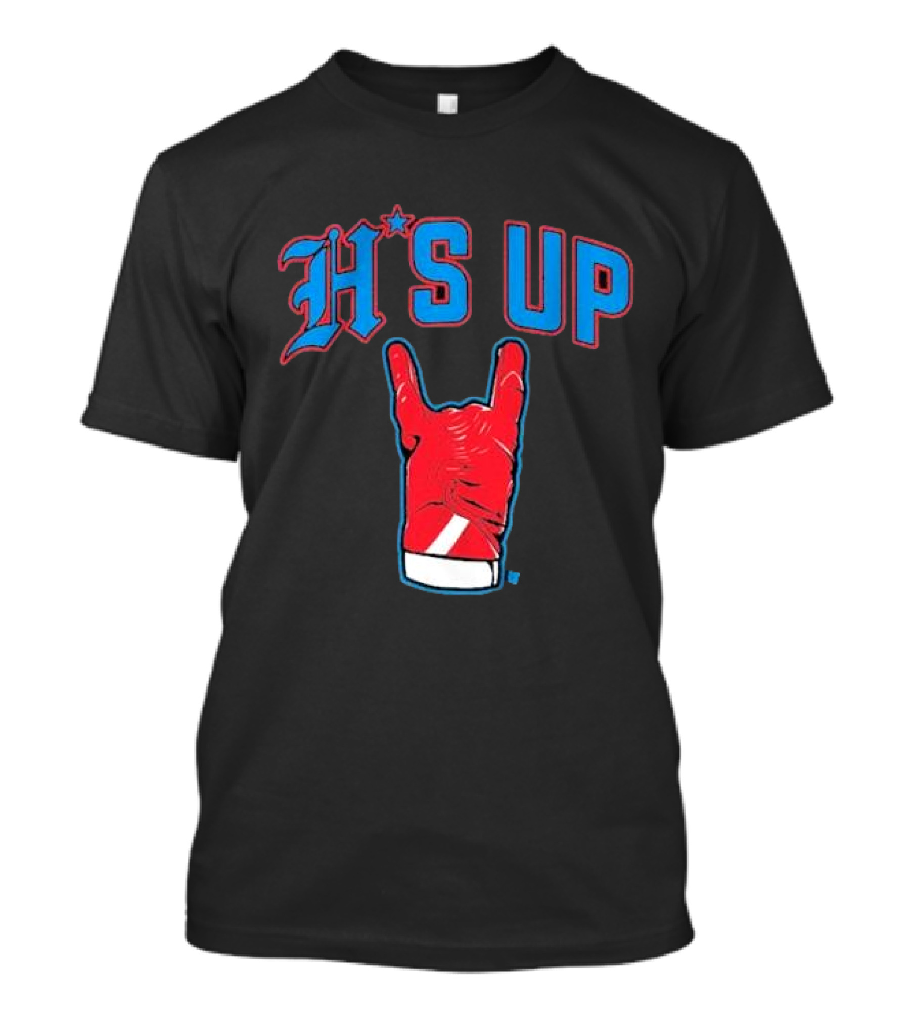 Houston Football H's Up Gesture Red Glove T-Shirt