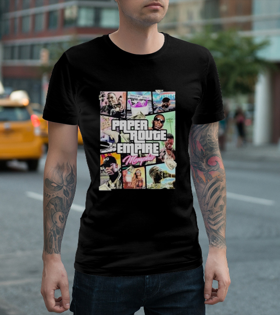 Young Dolph Paper Route Empire Memphis GTA T-Shirt