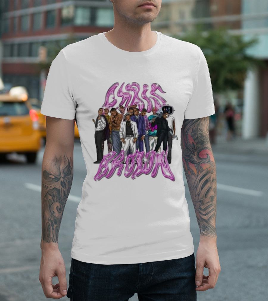 20 Years of Chris Brown Celebrating Music Journey Icons T-Shirt