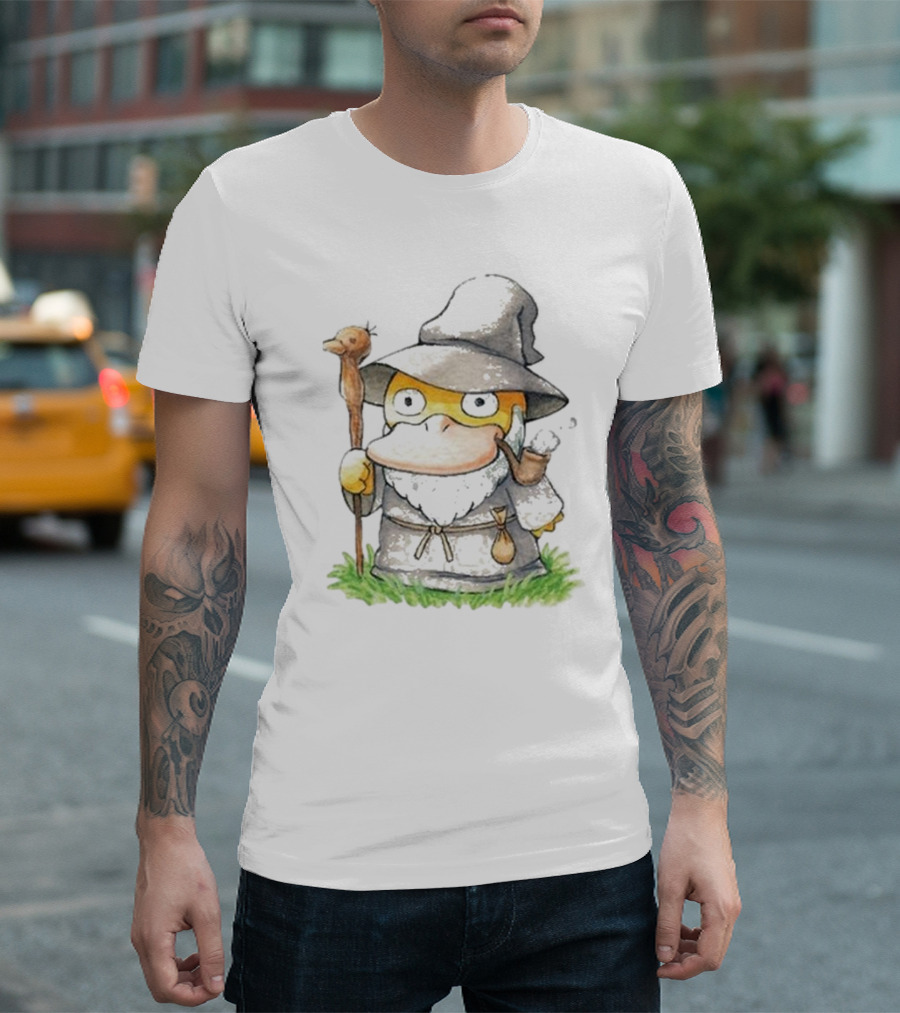 Ganduck the Grey Psyduck Wizard Crossover T-Shirt