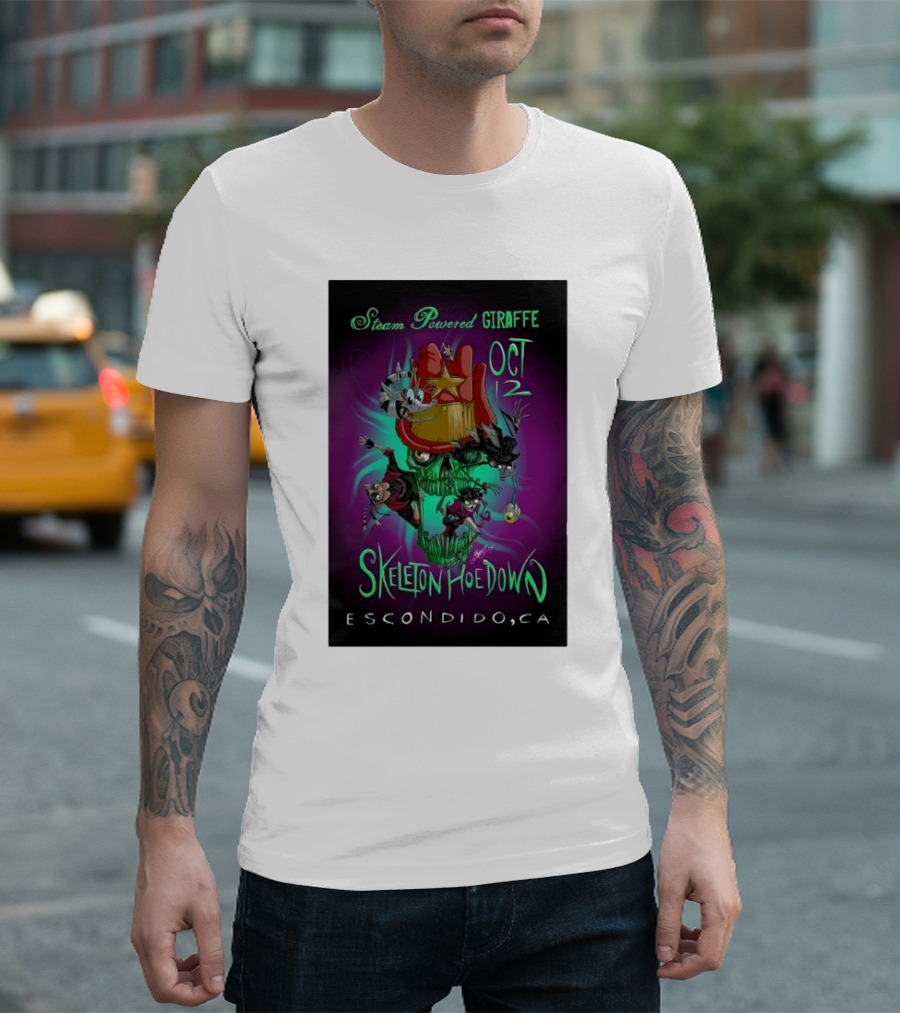 Steam Powered Giraffe Skeleton Hoedown Oct 12 2024 Escondido CA T-Shirt