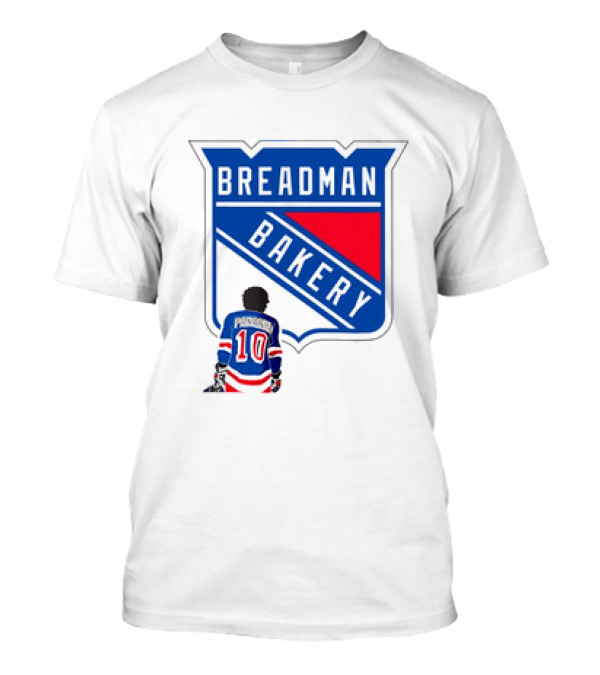 Breadman Bakery Artemi Panarin 10 True Blue New York Rangers Fan T-Shirt