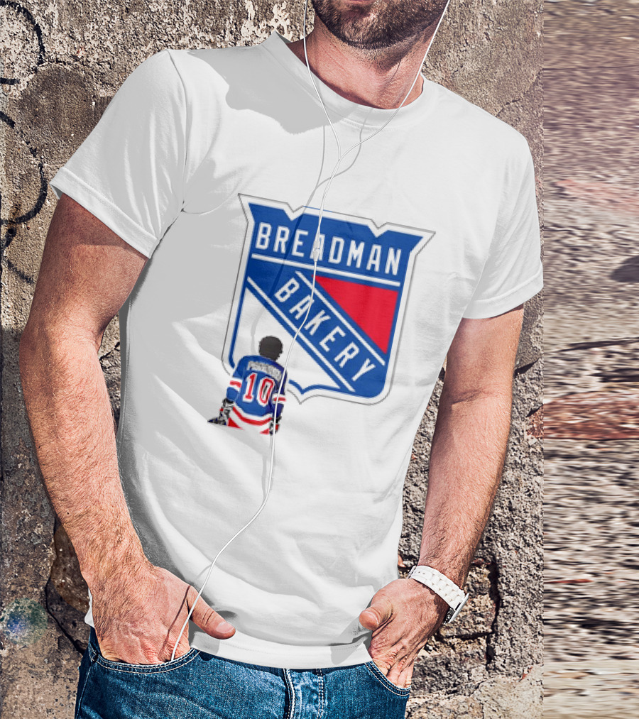 Breadman Bakery Artemi Panarin 10 True Blue New York Rangers Fan T-Shirt