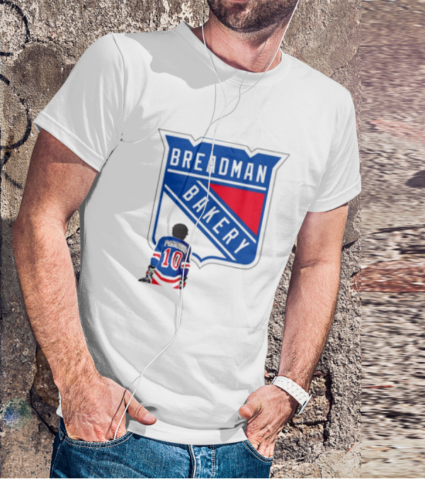 Breadman Bakery Artemi Panarin 10 True Blue New York Rangers Fan T-Shirt