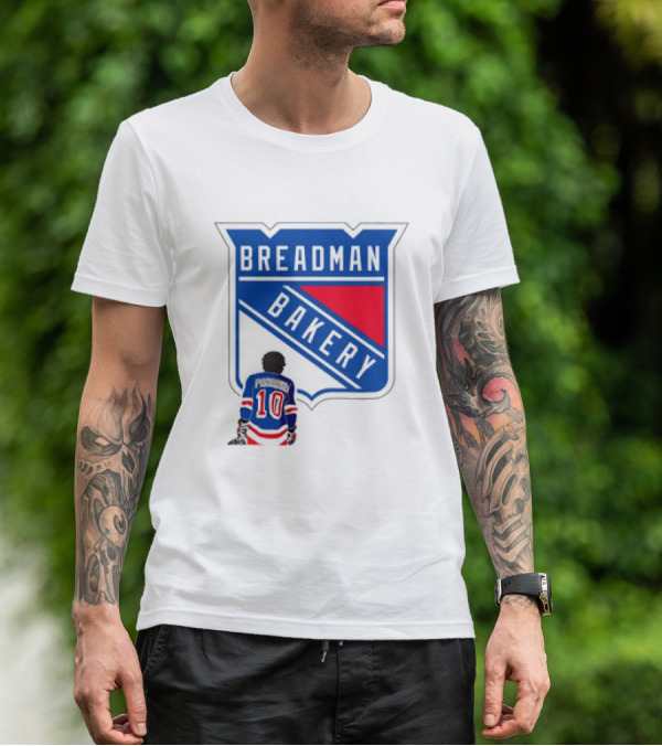 Breadman Bakery Artemi Panarin 10 True Blue New York Rangers Fan T-Shirt