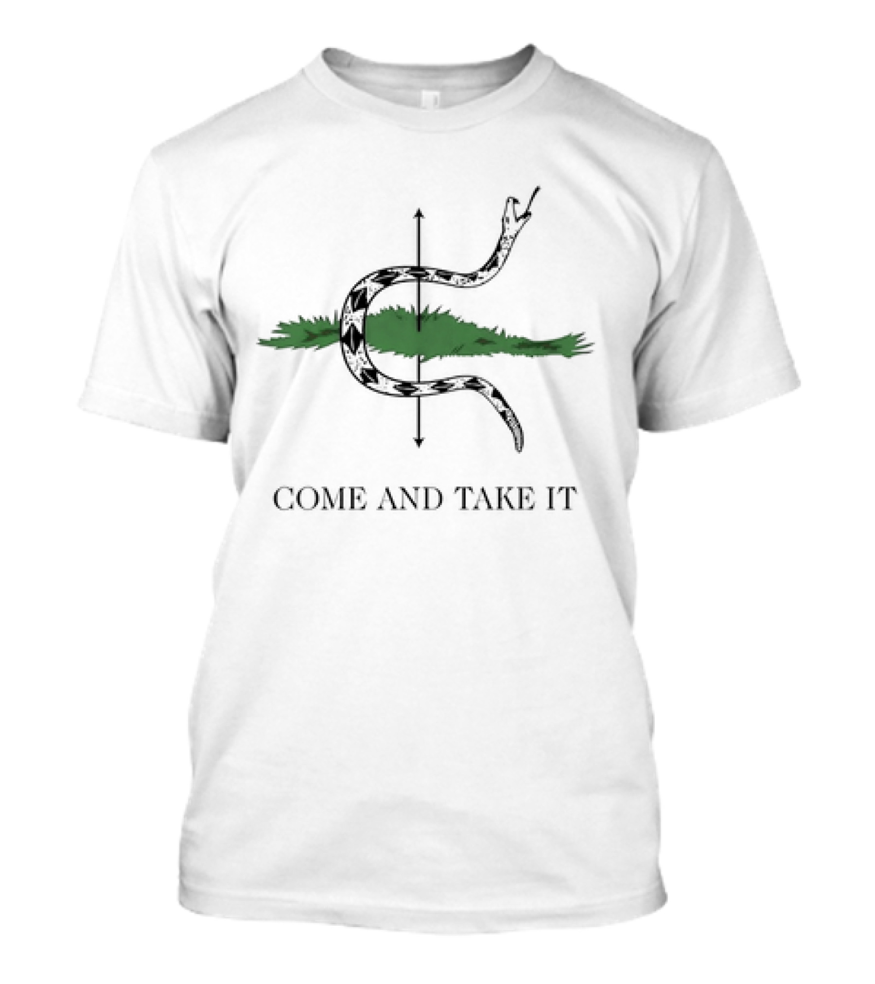 COME AND TAKE IT Snake Flag With Coiled Rattlesnake And Pine Branch T-Shirt