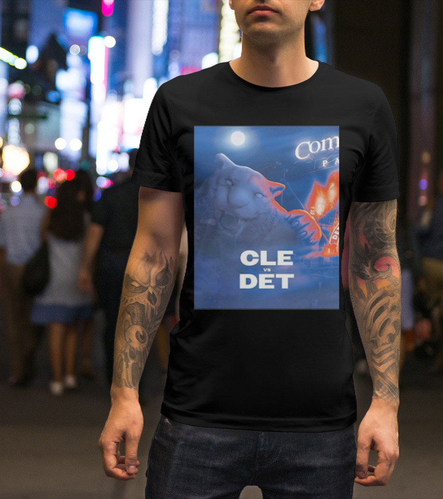 CLE Vs DET Sleep Tight Tigers Fans Comerica Park T-Shirt