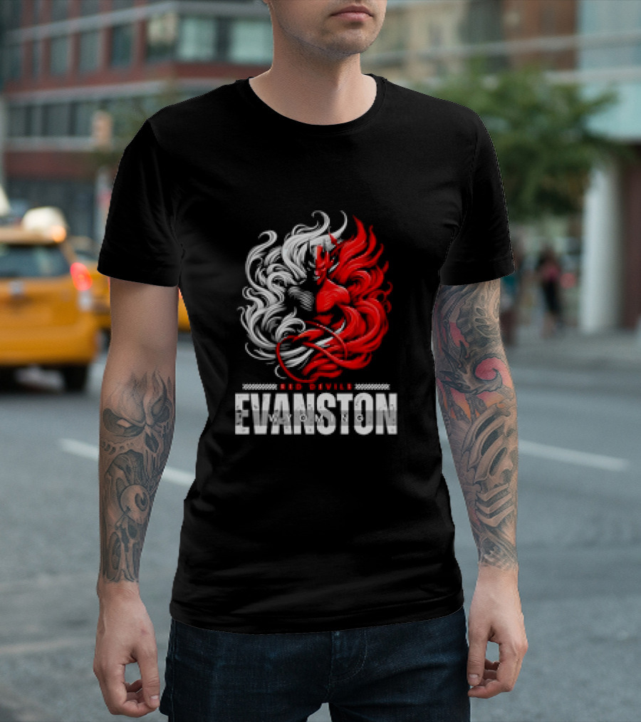 Evanston Red Devils Wyoming Fiery Mascot T-Shirt