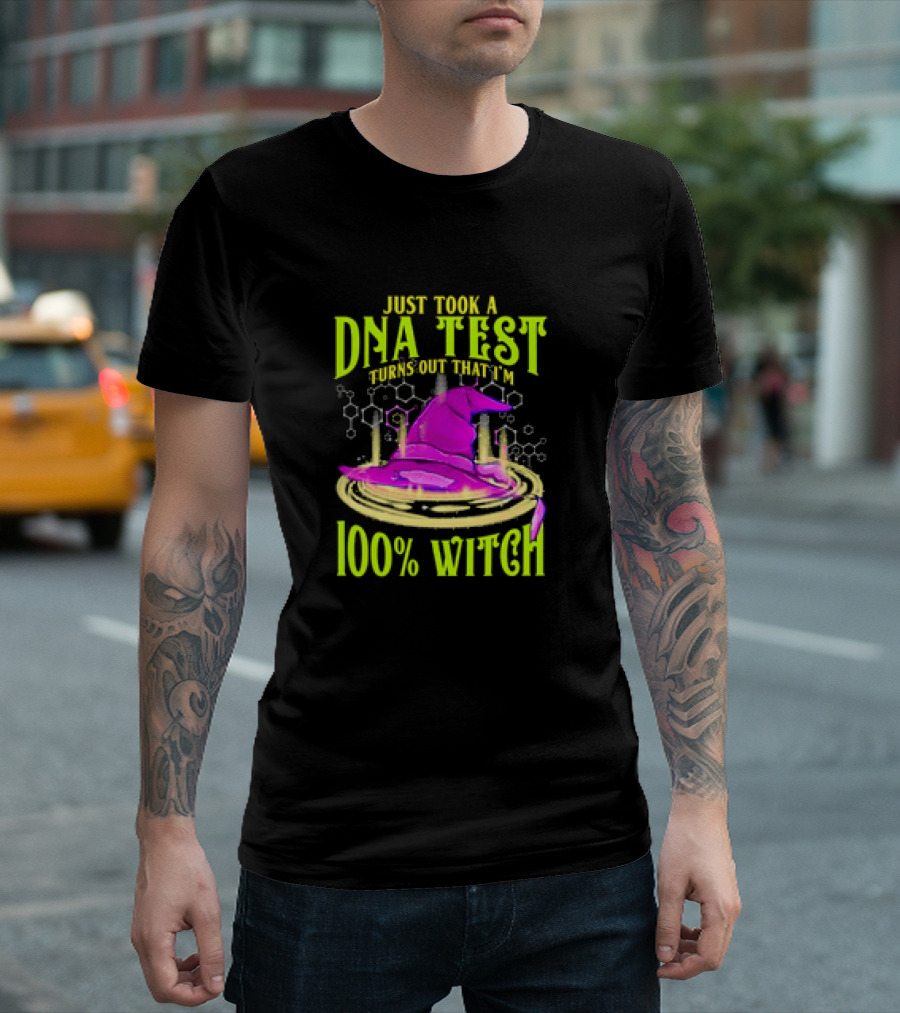 Just Took a DNA Test Turns Out I'm 100% Witch Creepy Pentagram T-Shirt