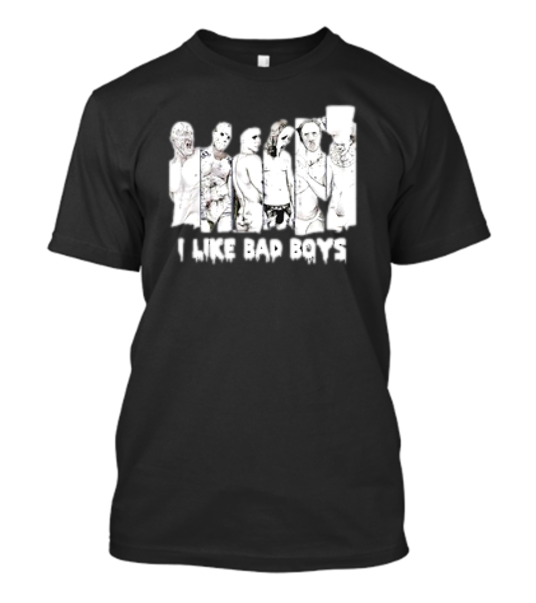 I Like Bad Boys Horror Movie Characters Halloween Icons T-Shirt