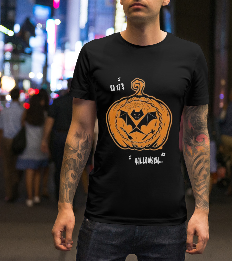 Alternative Tentacles Pumpkin Bat So It's Halloween T-Shirt