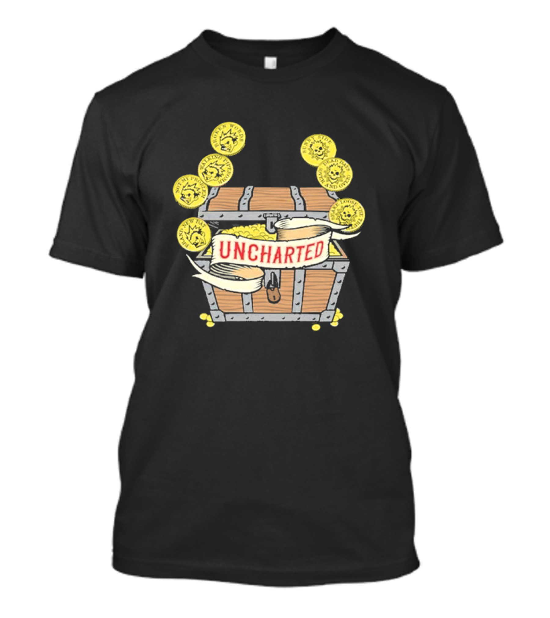 Uncharted Treasure Chest Less Than Jake Coins T-Shirt