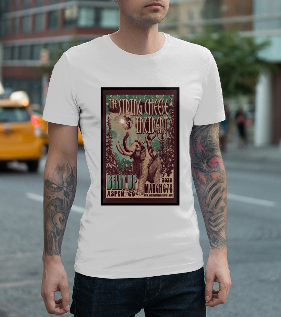The String Cheese Incident Belly Up Aspen CO March 6-8 2025 Tour T-Shirt