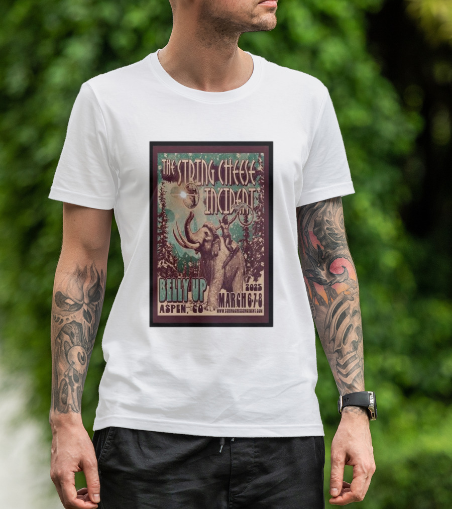 The String Cheese Incident Belly Up Aspen CO March 6-8 2025 Tour T-Shirt