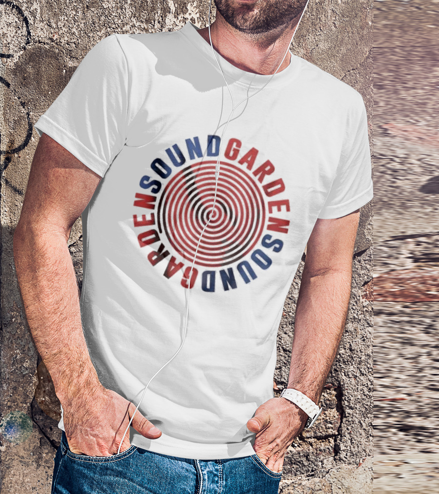 Soundgarden Spiral Red Blue Vintage T-Shirt