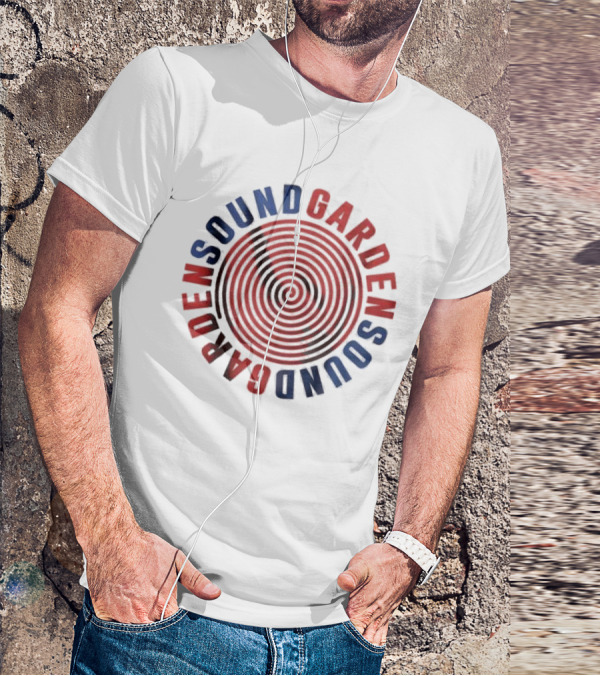Soundgarden Spiral Red Blue Vintage T-Shirt