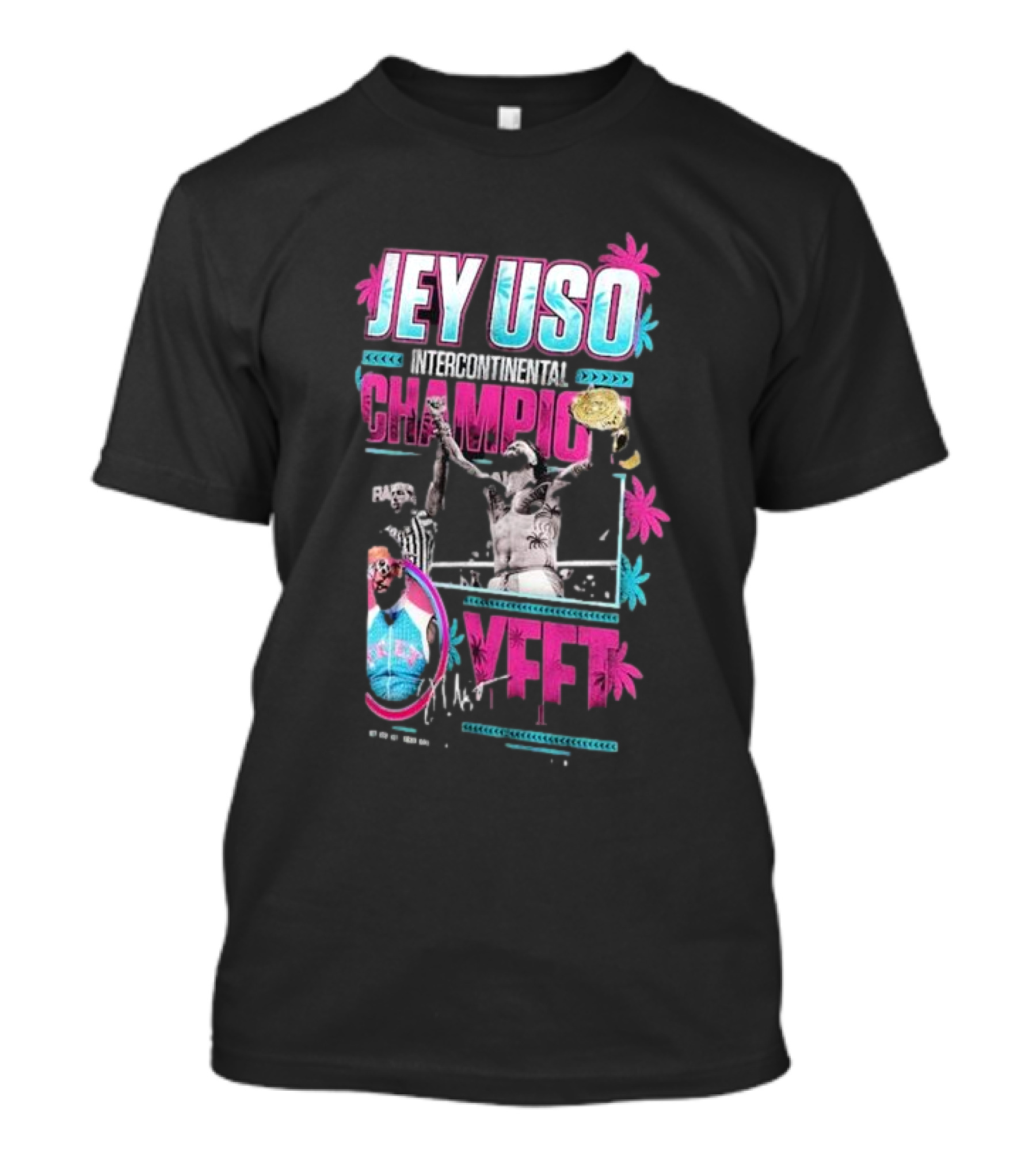 Jey Uso Intercontinental Champion Yeet WWE Tropical Vibes T-Shirt