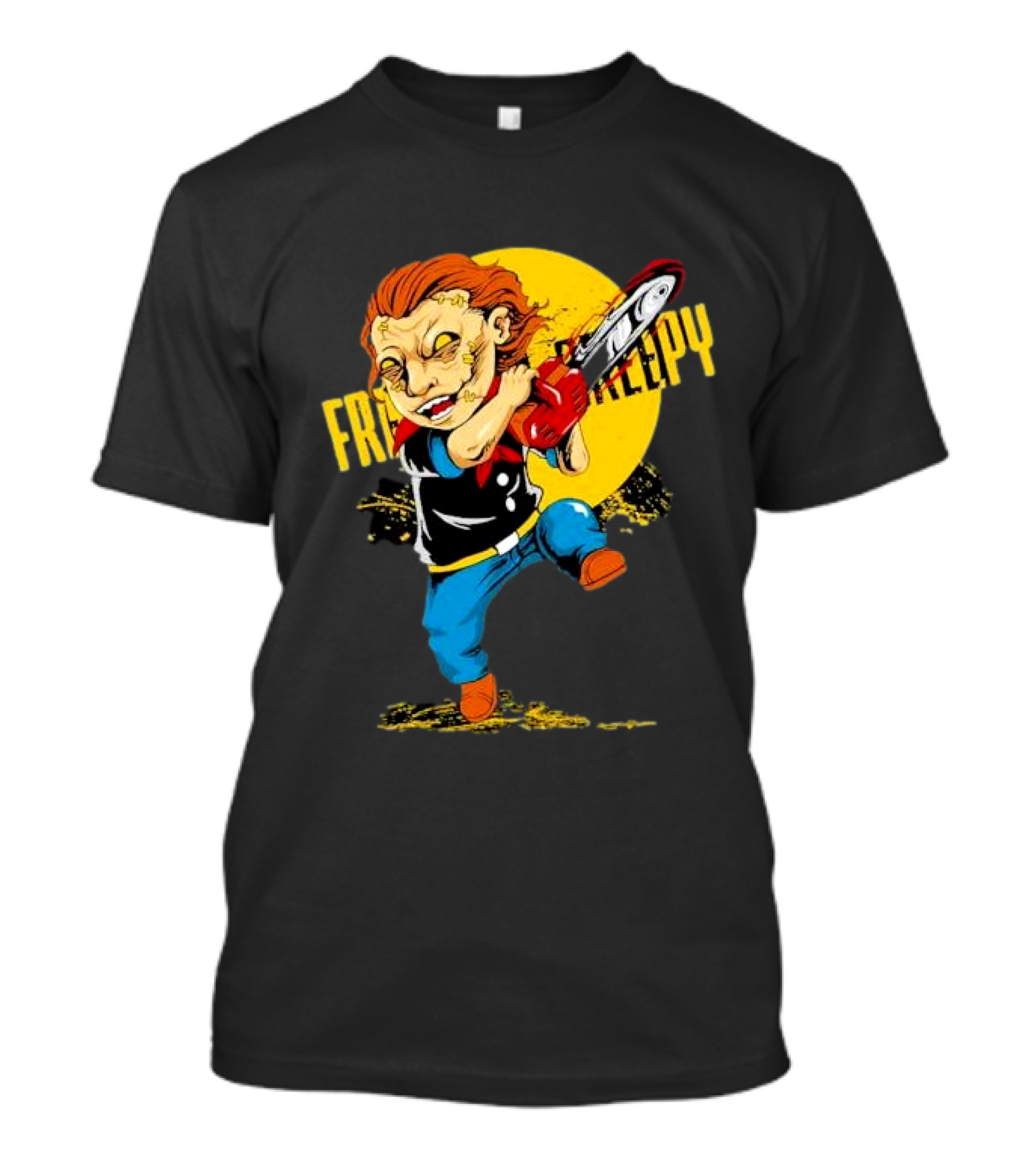 Freaky Creepy Cartoon Chainsawman Halloween Nightmare T-Shirt