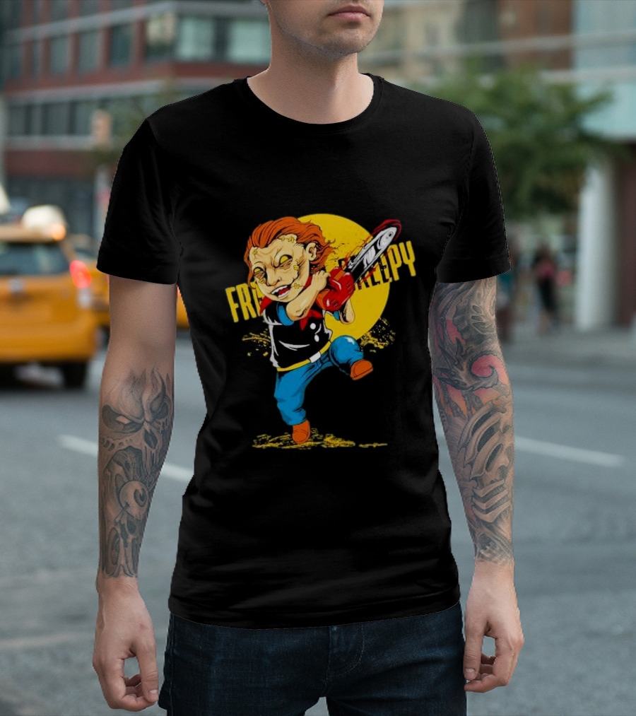 Freaky Creepy Cartoon Chainsawman Halloween Nightmare T-Shirt