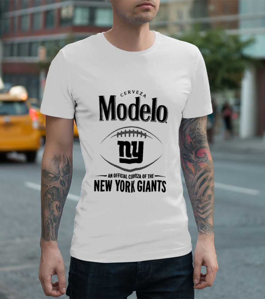 Cerveza Modelo An Official Cerveza Of The New York Giants Ny Football T-Shirt