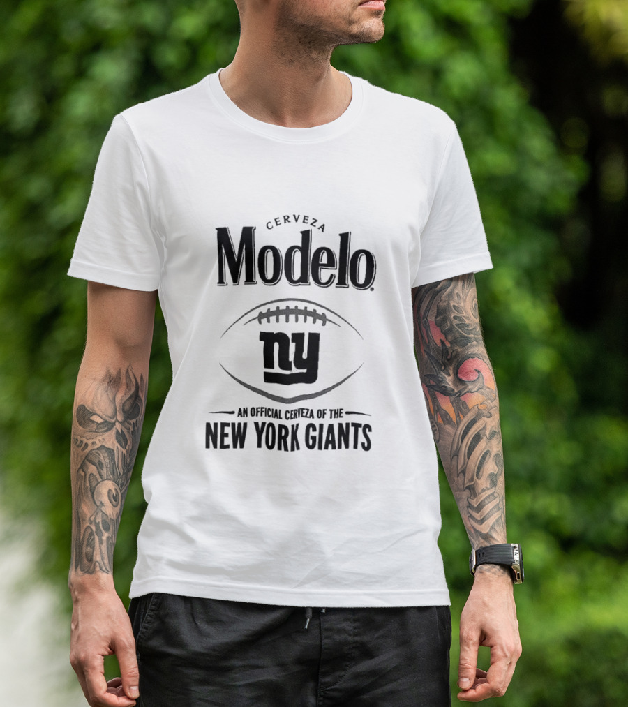 Cerveza Modelo An Official Cerveza Of The New York Giants Ny Football T-Shirt