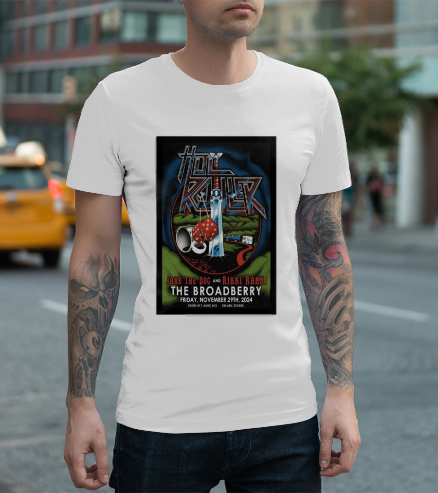 Holy Roller The Broadberry Richmond VA November 29 2024 Jake The Doc Rikki Rakki Concert T-Shirt