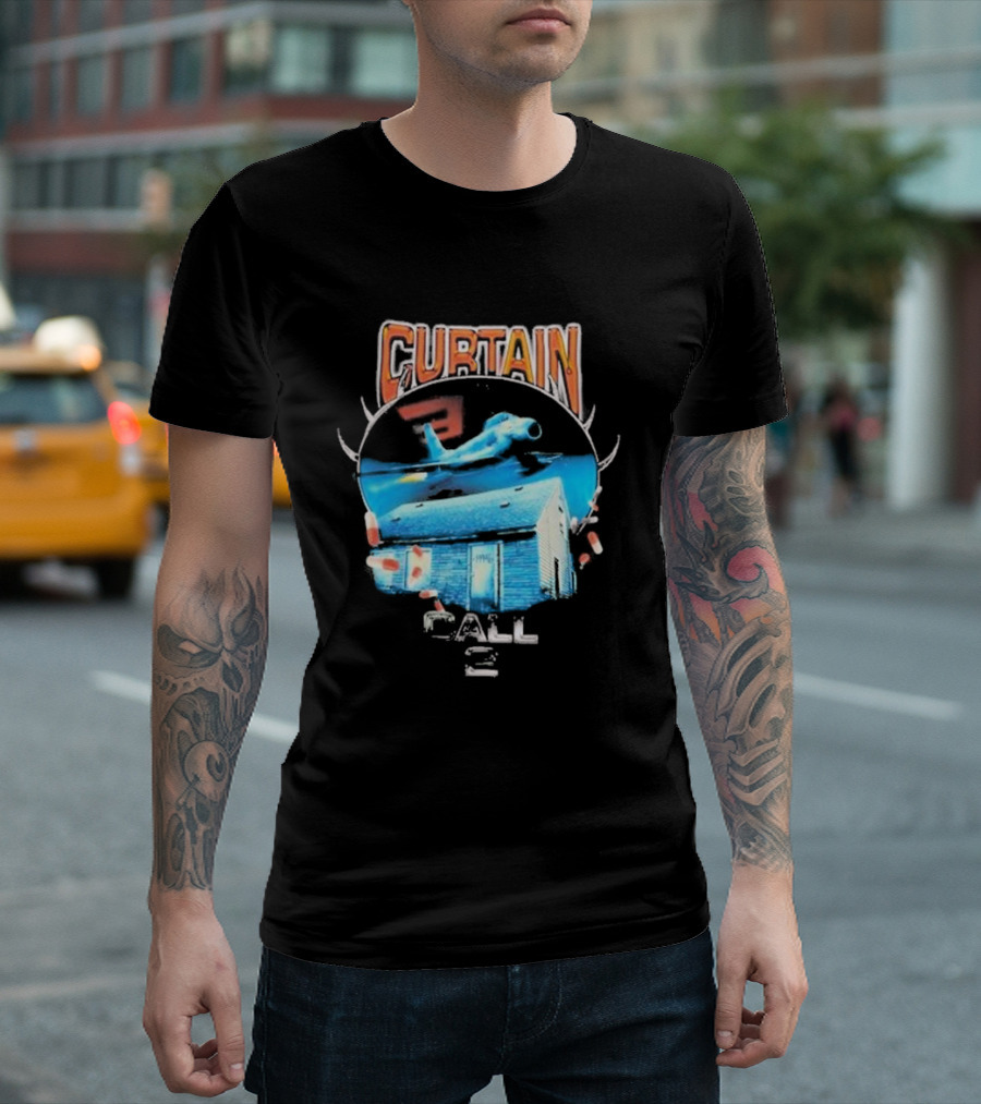 Curtain Call 2 Airplane Hockey Mask House T-Shirt