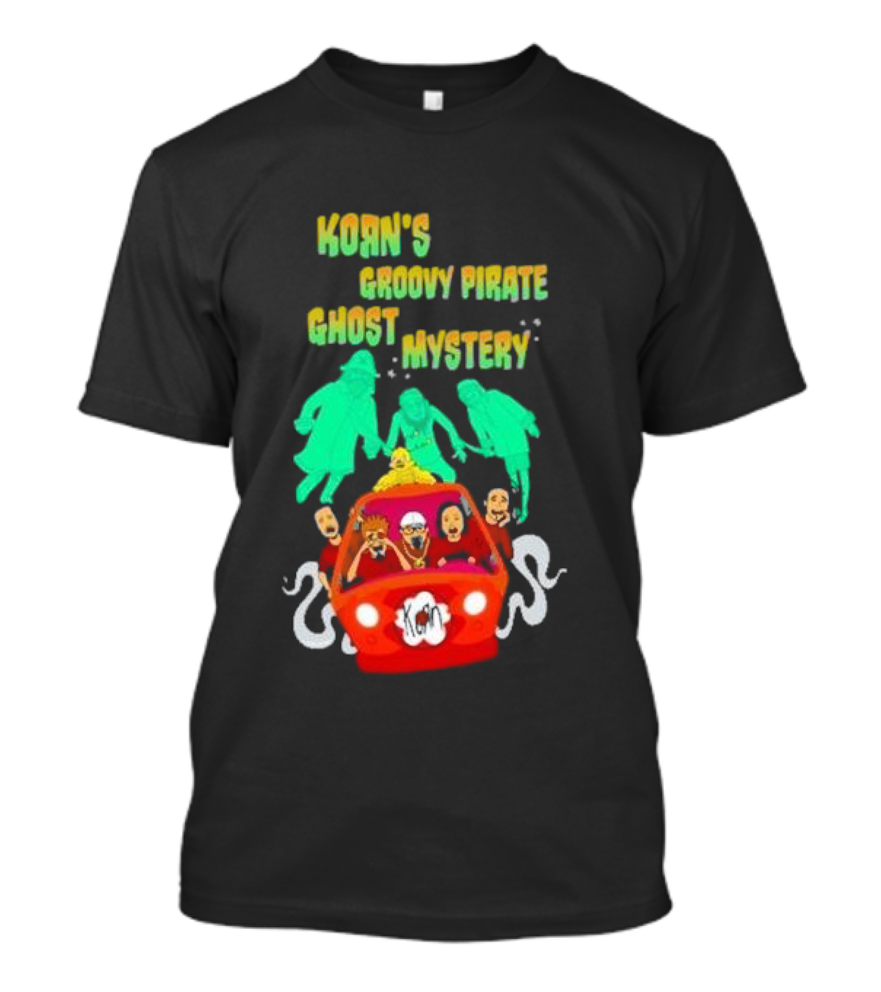 Korn's Groovy Pirate Ghost Mystery Machine Spectacular Adventure With Spooky Figures And Red Car T-Shirt