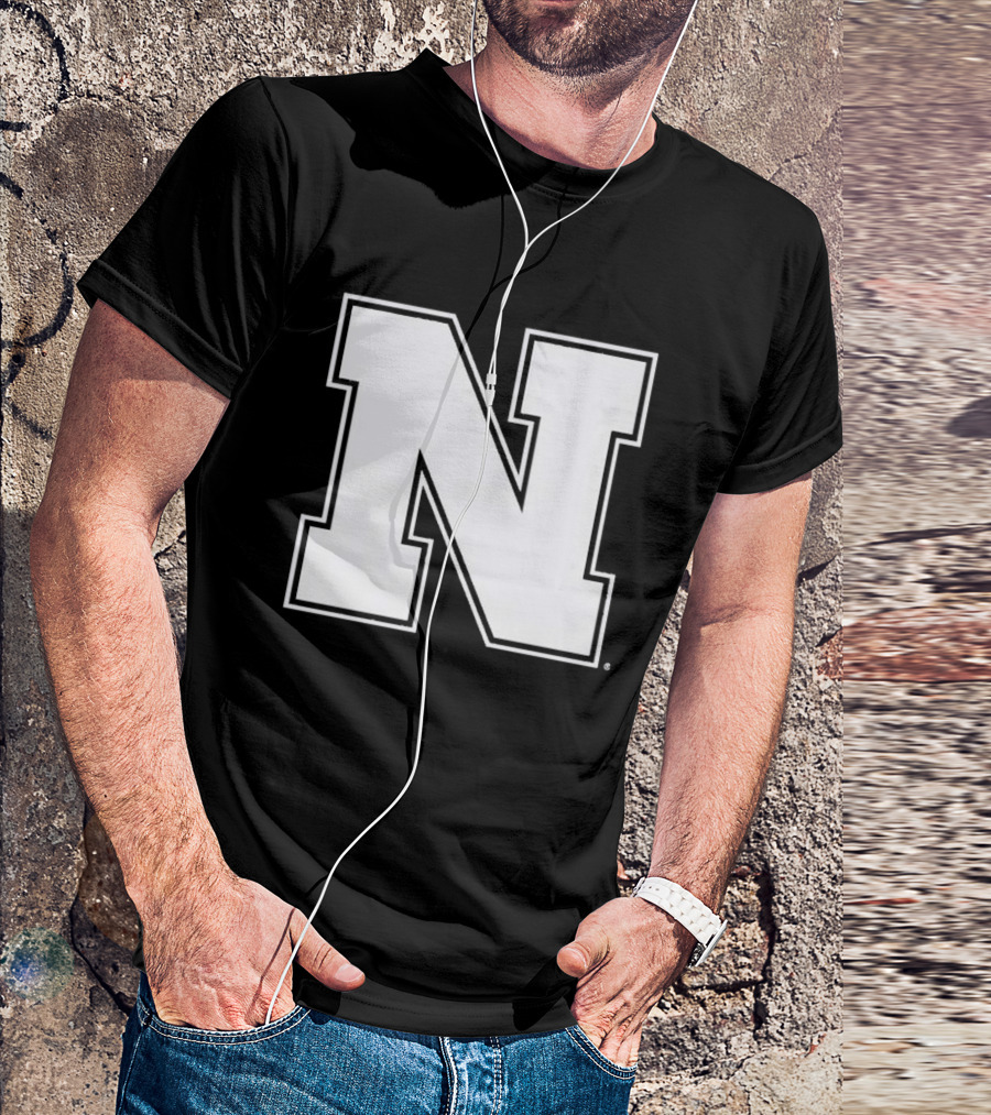 NE Logo Heavyweight Charcoal N Emblem T-Shirt