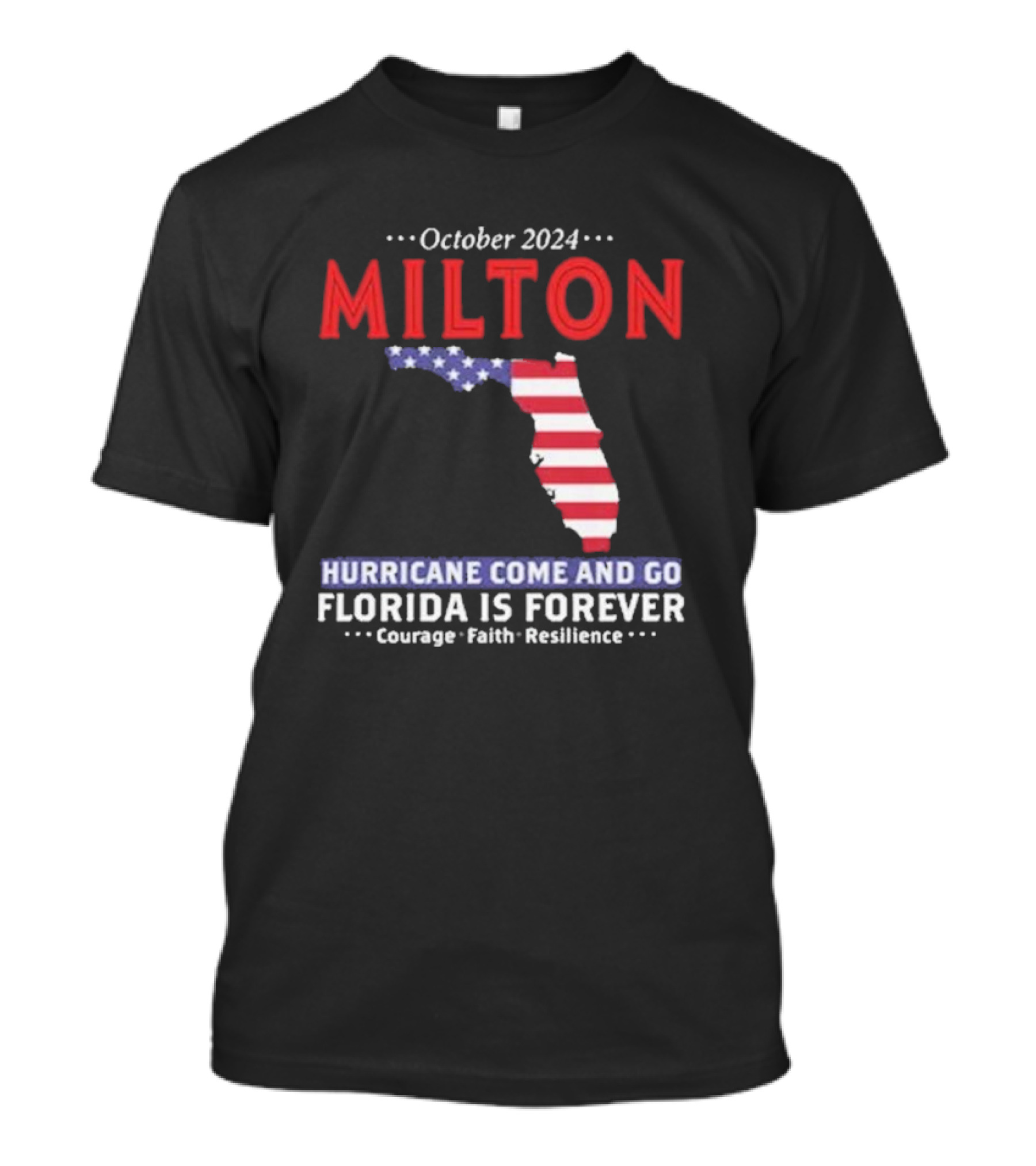 October 2024 Milton Florida Hurricane Come And Go Resilience Courage Faith Forever T-Shirt