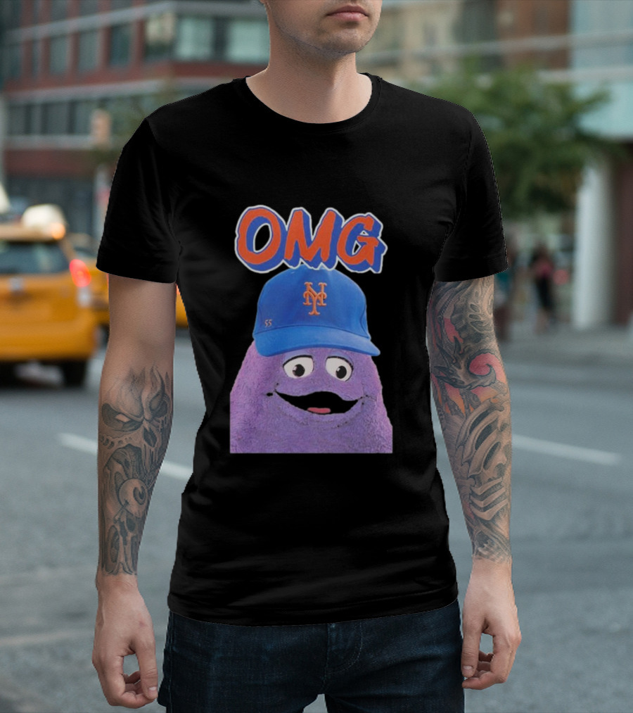 OMG Grimace Mets Cap 55 T-Shirt
