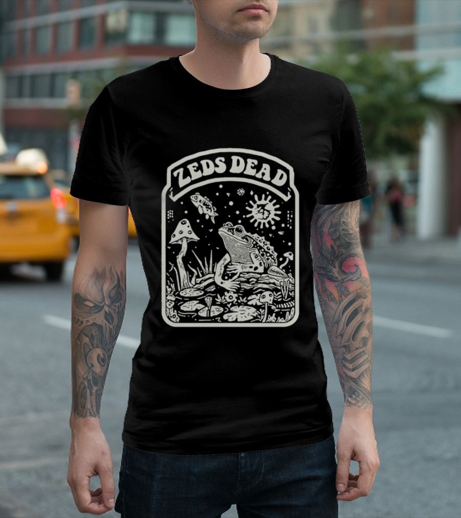 Zeds Dead Frog Cosmic Nature Scene T-Shirt