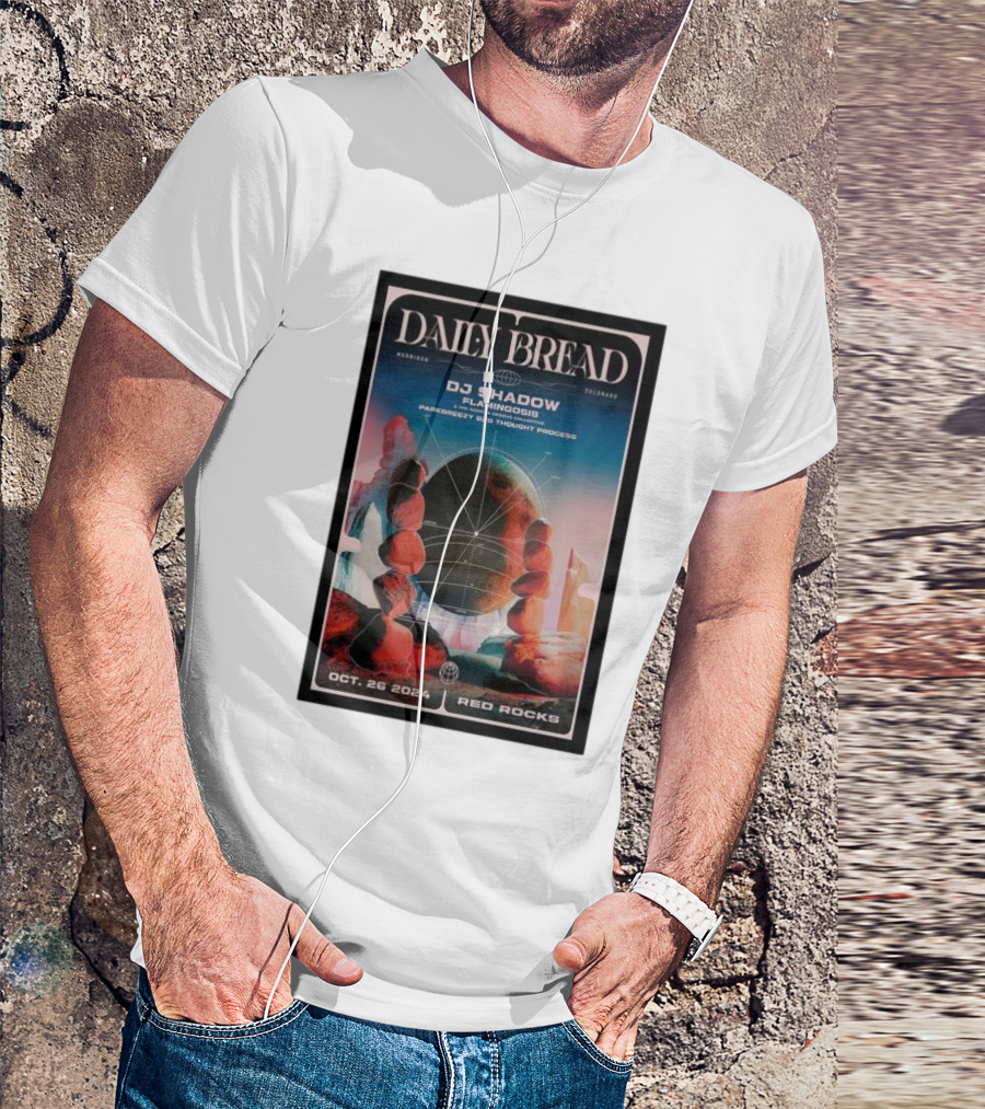 Daily Bread DJ Shadow Red Rocks October 26 2024 Morrison Colorado Flamingosis Parkerbeatz B3 Thought Process T-Shirt
