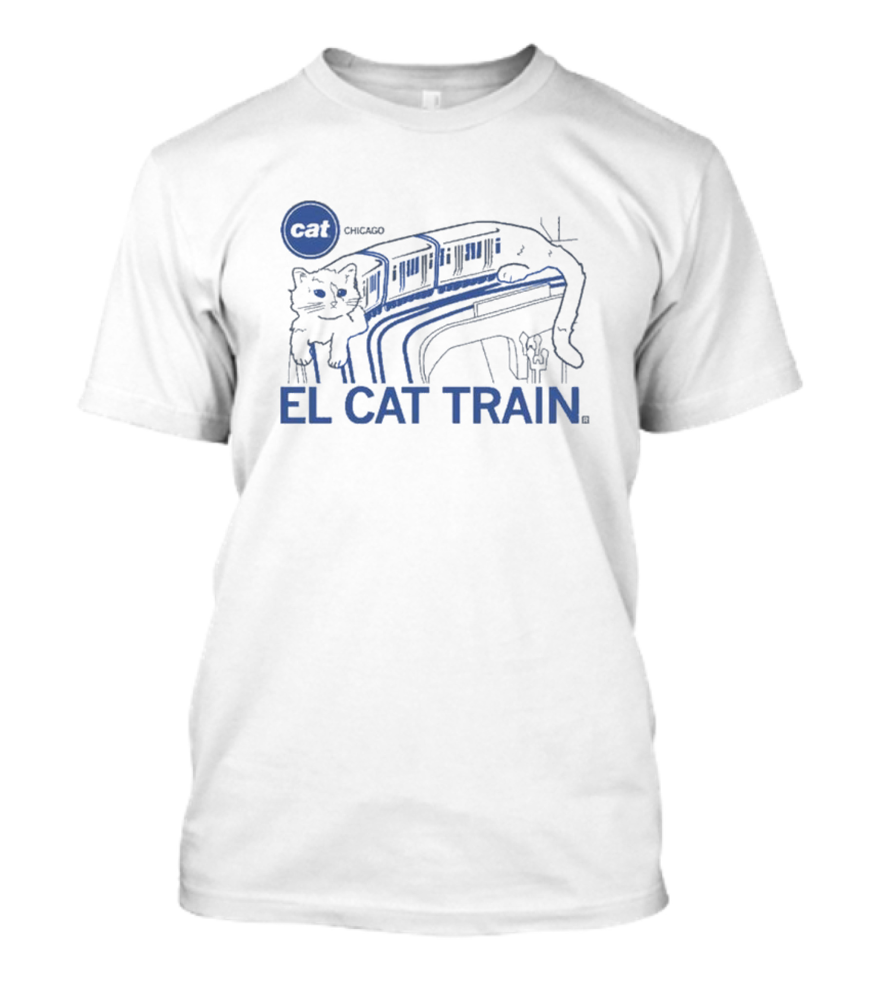 Chicago El Cat Train Heavyweight T-Shirt