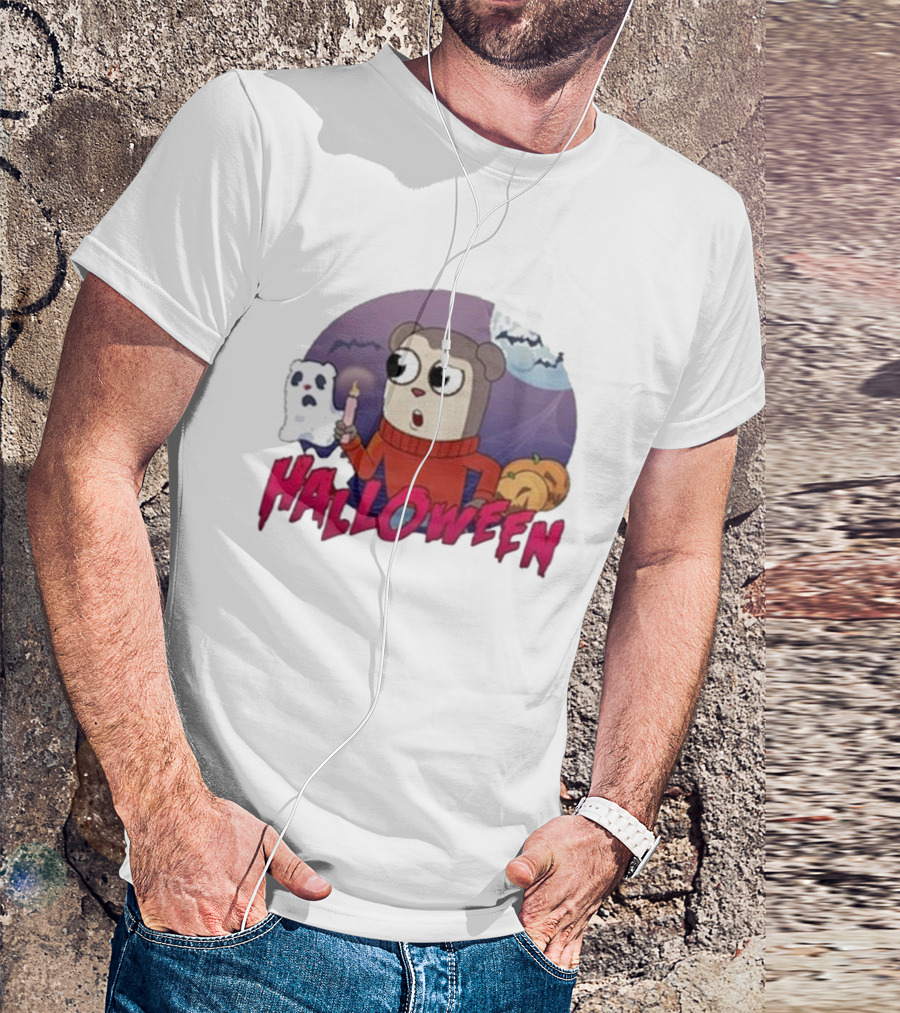 HALLOWEEN SPOOKY PUMPKIN GHOST CANDLE BAT T-Shirt