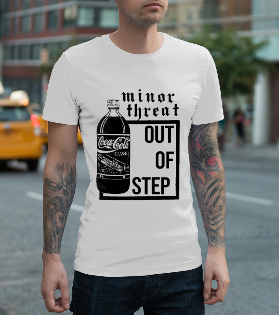 Minor Threat Out Of Step Coca Cola Classic Mockup T-Shirt