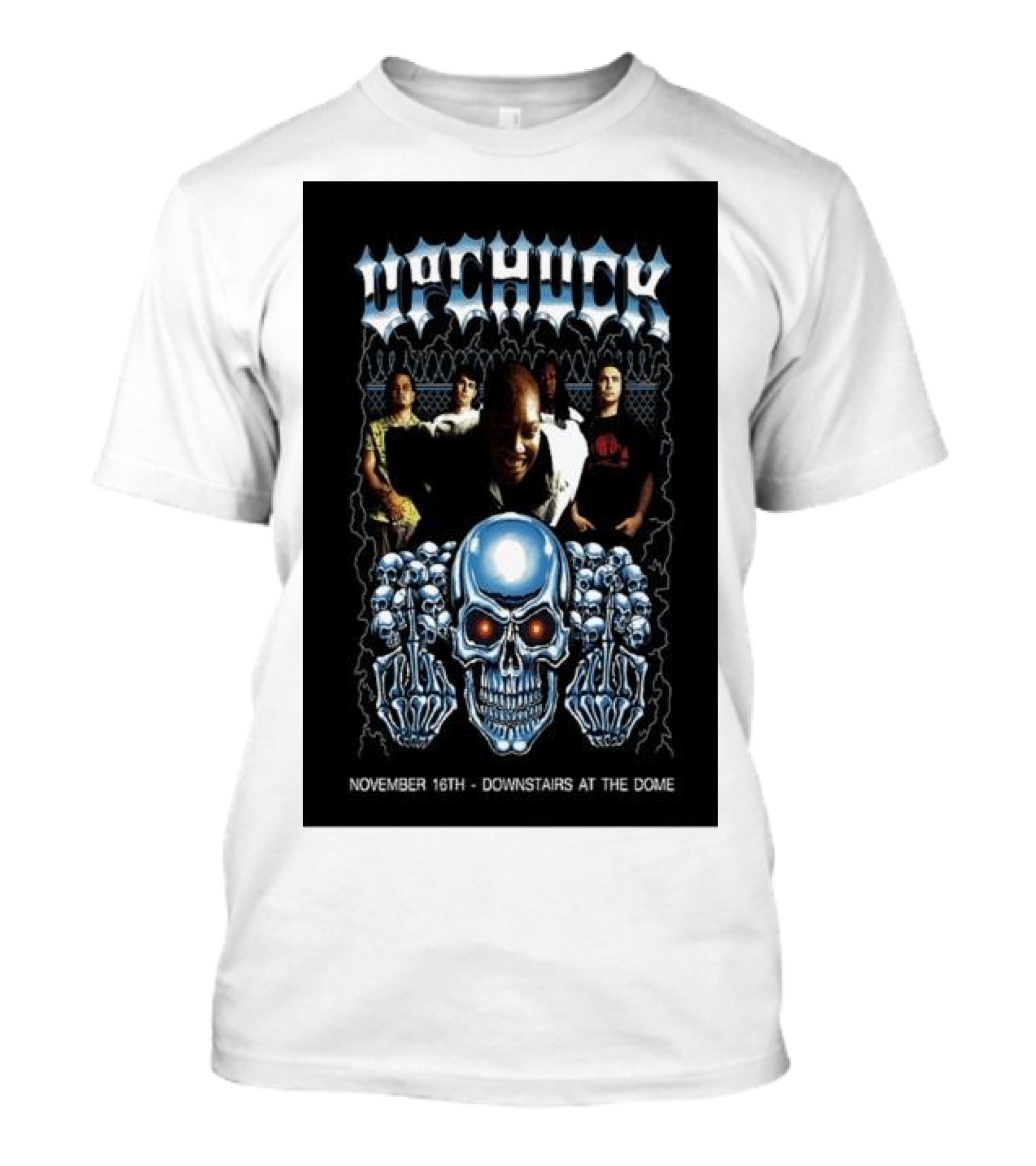 Upchuck November 16th Downstairs At The Dome Skull T-Shirt