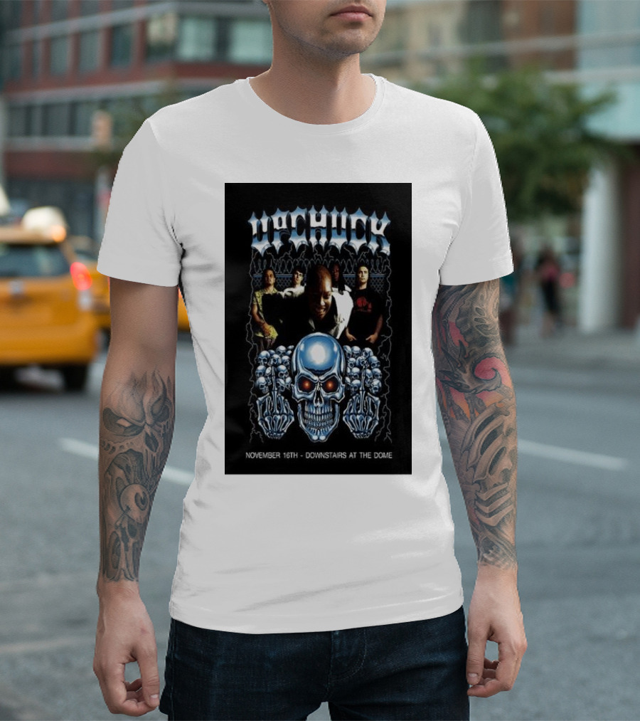 Upchuck November 16th Downstairs At The Dome Skull T-Shirt