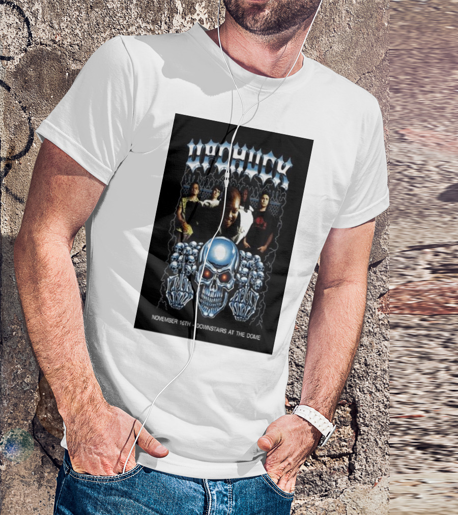 Upchuck November 16th Downstairs At The Dome Skull T-Shirt