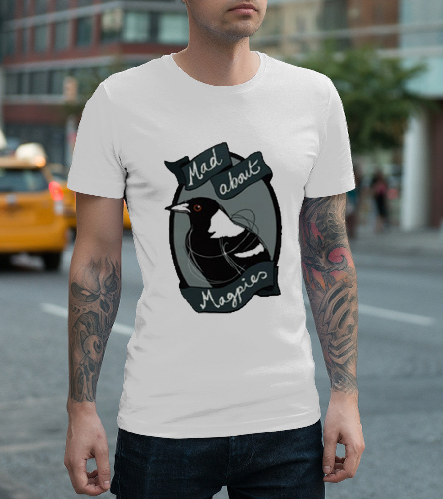 Bridget Farmer Mad About Magpies Bird T-Shirt