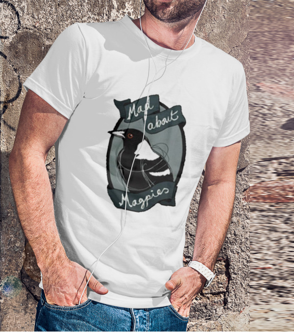 Bridget Farmer Mad About Magpies Bird T-Shirt