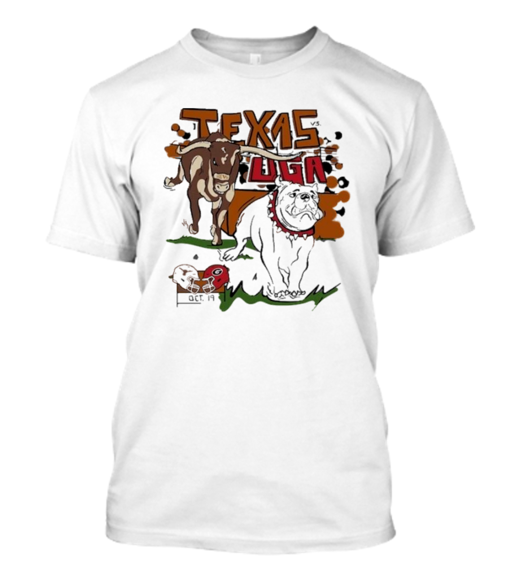 Texas Longhorns Vs Georgia Bulldogs October 19 Duel T-Shirt